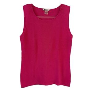 Sleeveless knit cotton & rayon pink sweater shell by Peter Nygard in EUC